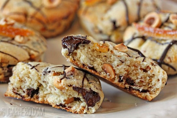 Hazelnut Orange Chocolate Scones | From SugarHero.com