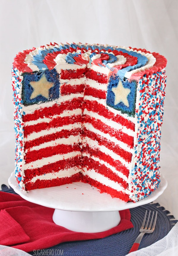American Flag Cake – With Sprinkles on Top