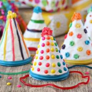 Birthday Party Hat Cakes | From SugarHero.com