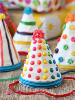Birthday Party Hat Cakes | From SugarHero.com