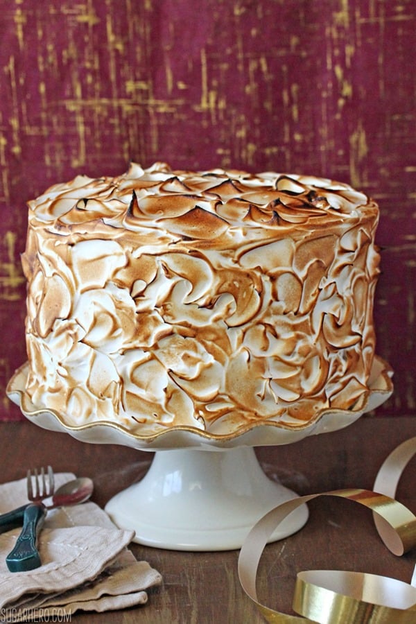 Banana Meringue Cake | From SugarHero.com