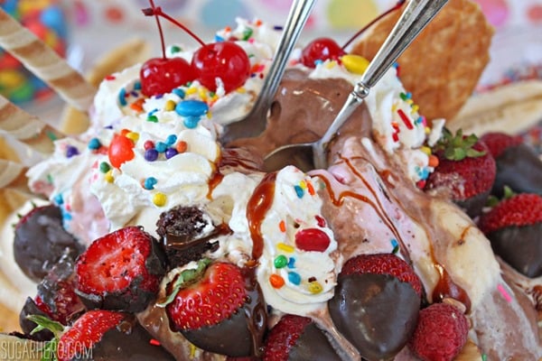 The Ultimate Banana Split | From SugarHero.com The Ultimate Banana Split | From SugarHero.com