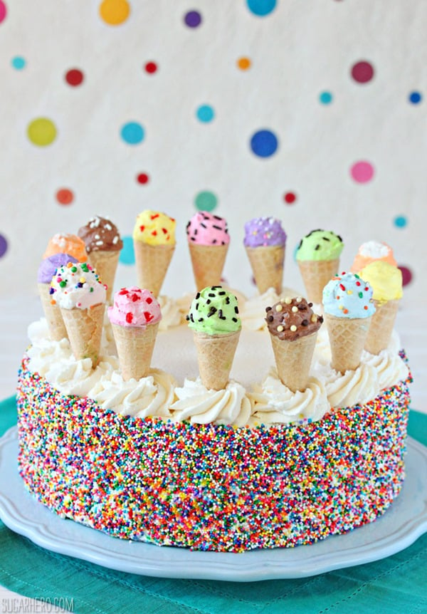 Birthday Party Ice Cream Cake Roll