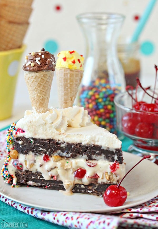 Ice Cream Sundae Cake | From SugarHero.com