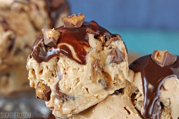 Peanut Butter Cup Ice Cream | From SugarHero.com