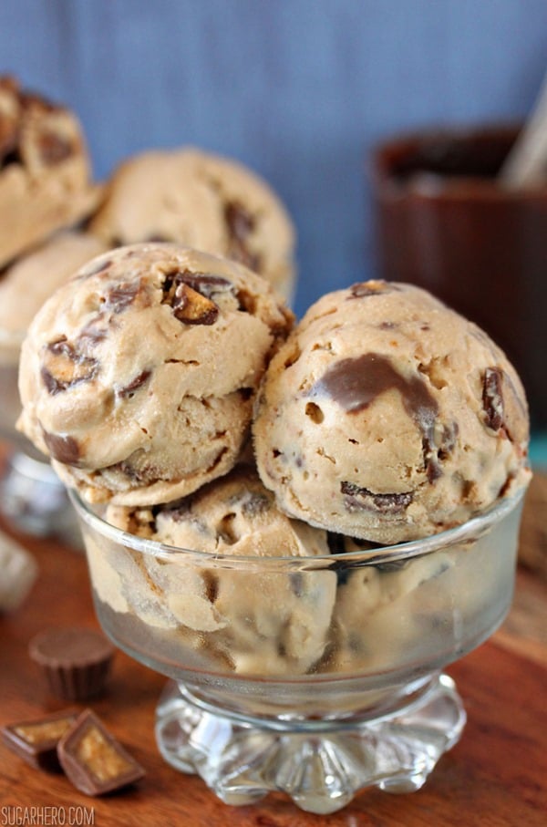 Peanut Butter Cup Ice Cream | From SugarHero.com