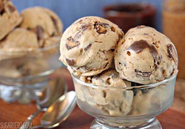 Peanut Butter Cup Ice Cream | From SugarHero.com