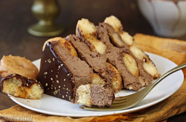 Doughnut Cake With Mocha Whipped Cream | From SugarHero.com