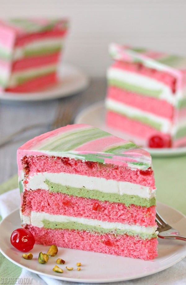 Spumoni Cake | From SugarHero.com