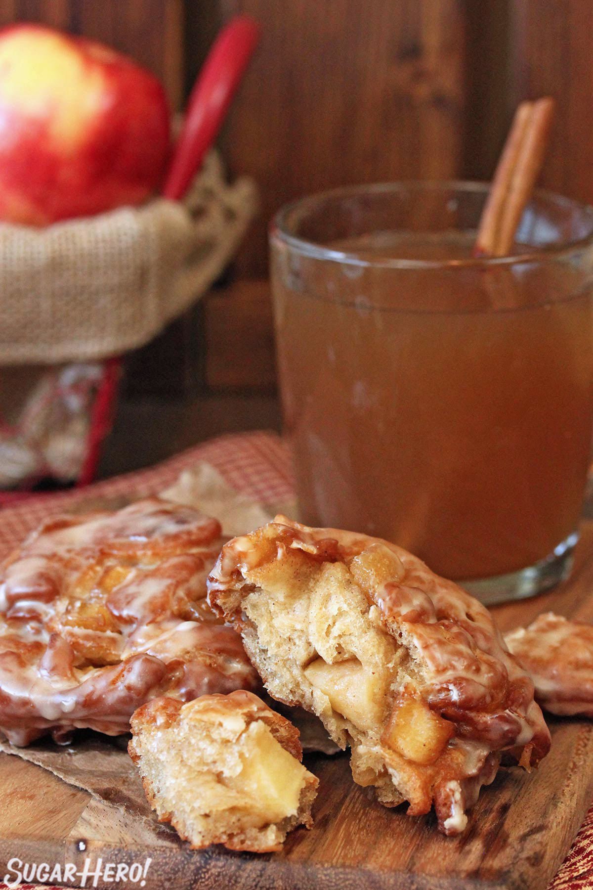 Apple Cider Fritters | From SugarHero.com