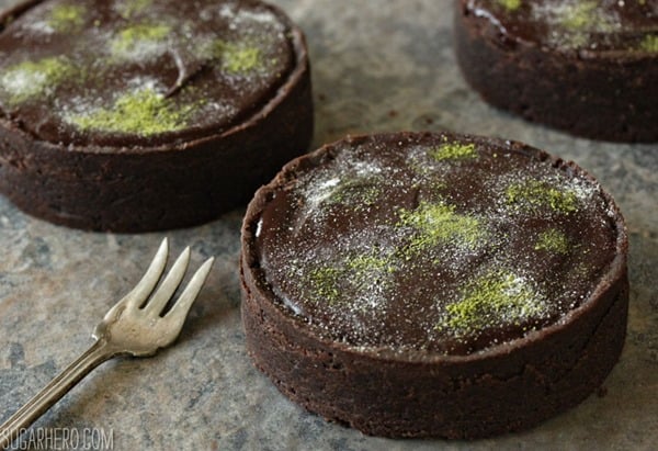 Matcha Chocolate Tarts | From SugarHero.com Matcha Chocolate Tarts | From SugarHero.com