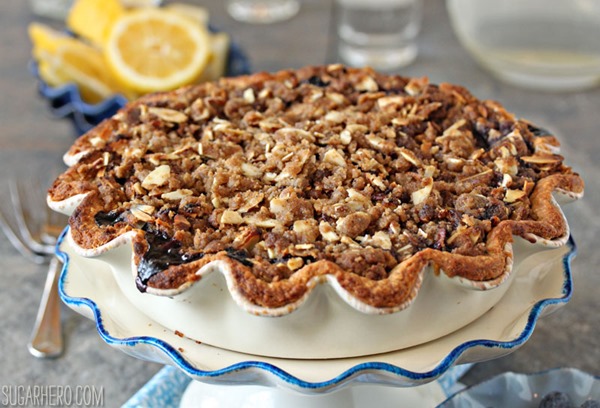 Blueberry Crumble Pie | From SugarHero.com