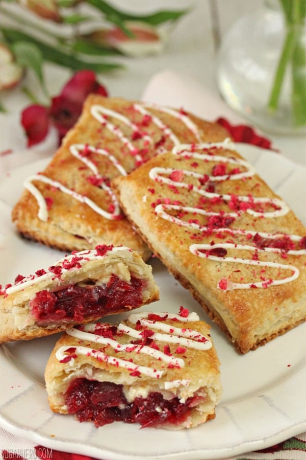 Cranberry White Chocolate Sweetie Pies | From SugarHero.com