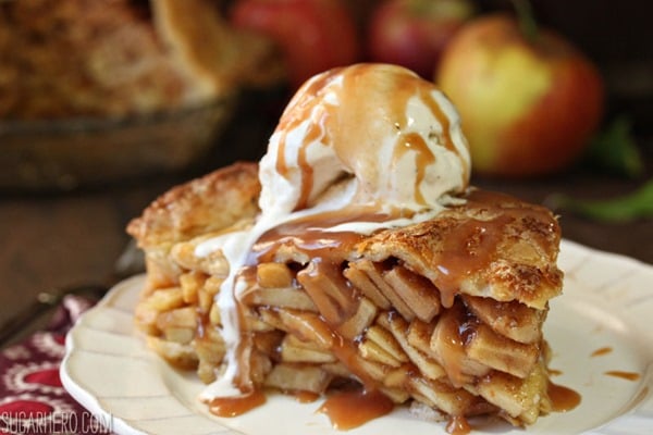 Mile High Apple Pie | From SugarHero.com