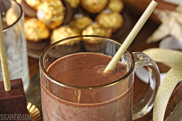 Hazelnut Hot Chocolate On A Stick | From SugarHero.com