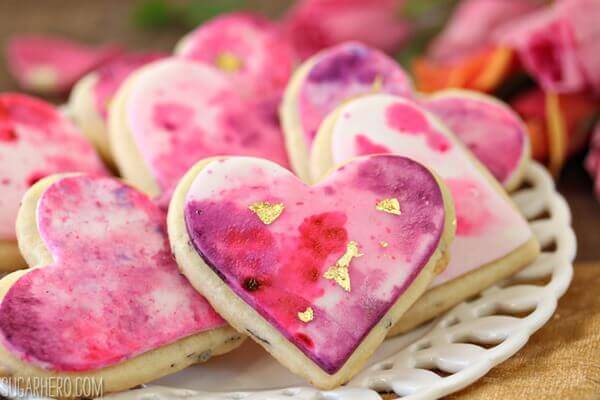 Watercolor Rose Sugar Cookies - SugarHero