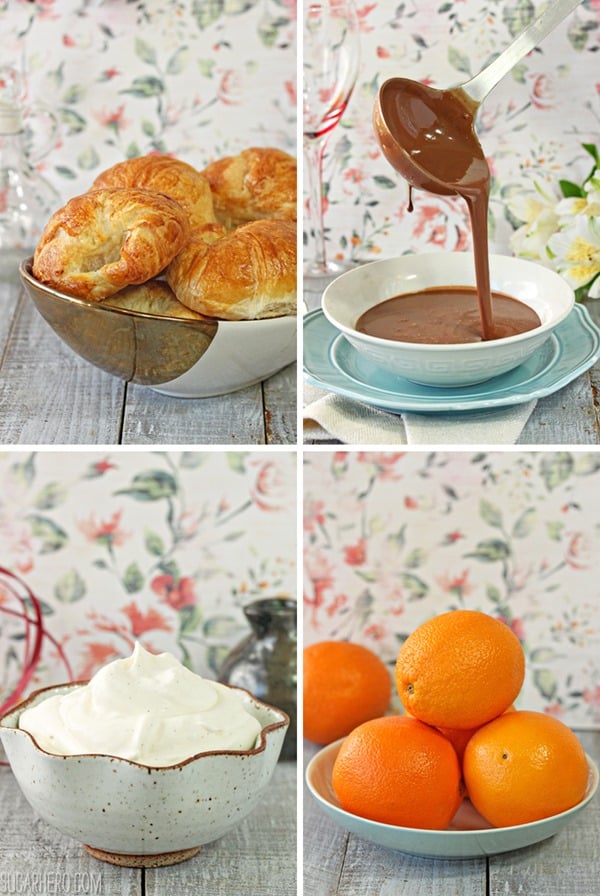 Chocolate Soup With Croissant Croutons and Whipped Creme Fraiche | From SugarHero.com