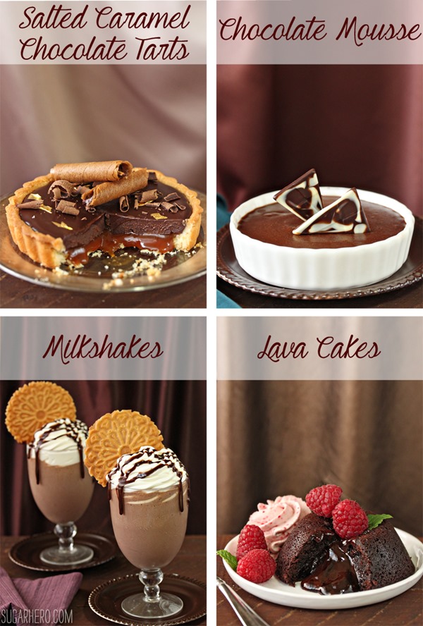 Four Fantastic Ways to Use Ganache: Tarts, Mousse, Milkshakes, and Lava Cakes | From SugarHero.com