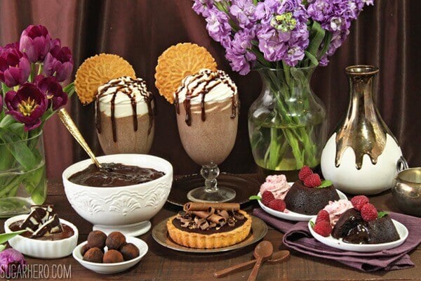 Four Fantastic Ways to Use Ganache: Tarts, Mousse, Milkshakes, and Lava Cakes | From SugarHero.com