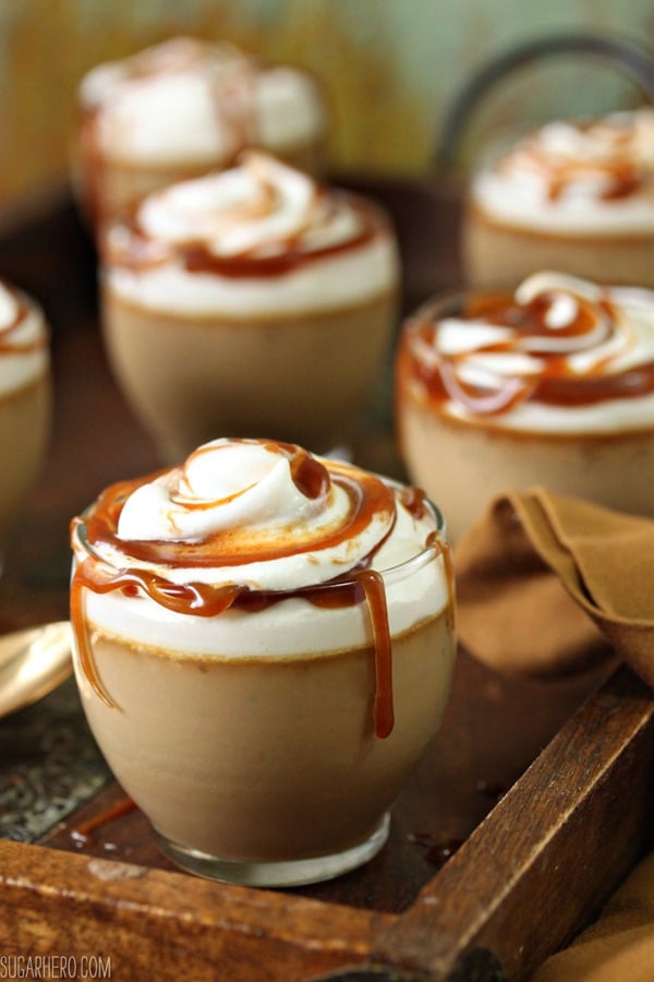 Butterscotch Pots de Creme | From SugarHero.com