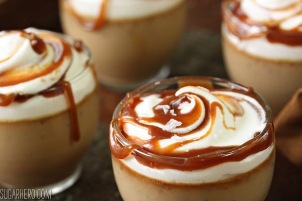 Butterscotch Pots de Creme | From SugarHero.com