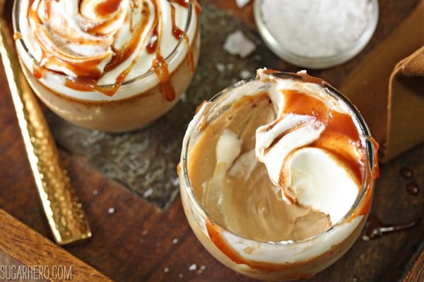 Butterscotch Pots de Creme | From SugarHero.com