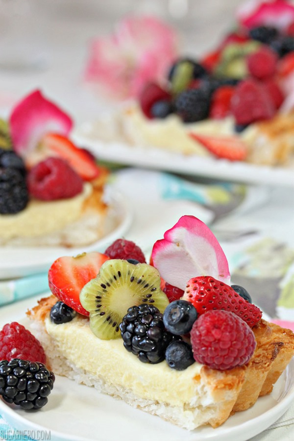 Coconut Macaroon Tart With Passion Fruit Cream SugarHero