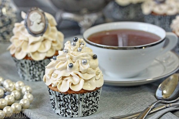 Earl Grey Lavender Cupcakes | From SugarHero.com