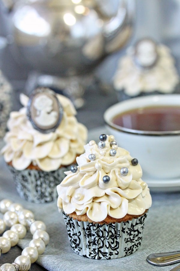 Earl Grey Lavender Cupcakes | From SugarHero.com