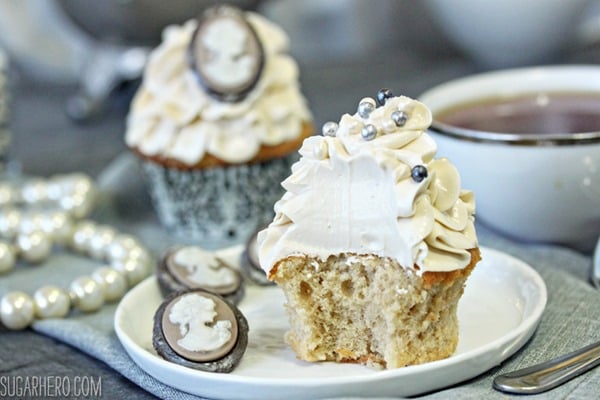 Earl Grey Lavender Cupcakes | From SugarHero.com