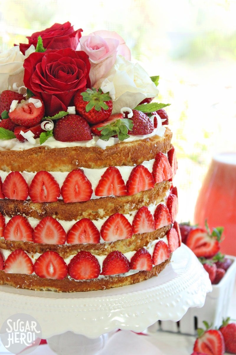 Strawberry Rhubarb Shortcake | From SugarHero.com
