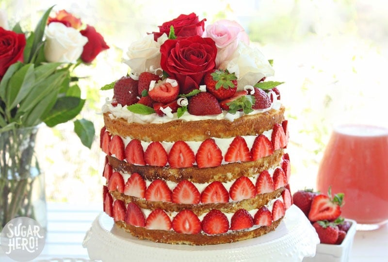 Strawberry Rhubarb Shortcake | From SugarHero.com Strawberry Rhubarb Shortcake | From SugarHero.com
