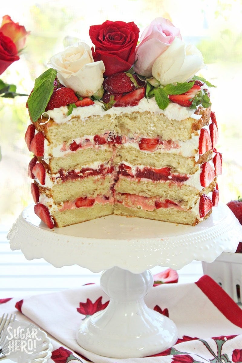 Strawberry Rhubarb Shortcake | From SugarHero.com