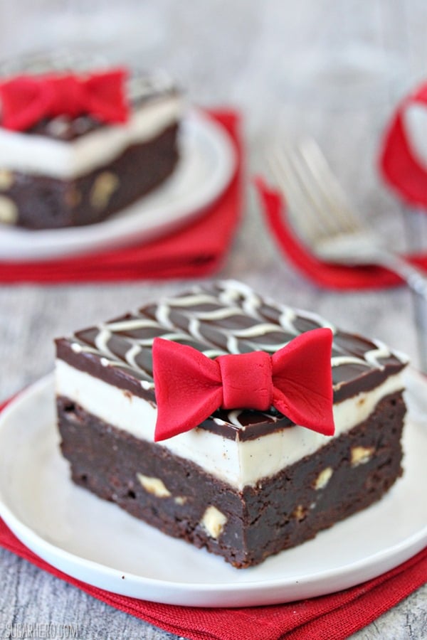 Tuxedo Brownies | From SugarHero.com Tuxedo Brownies | From SugarHero.com