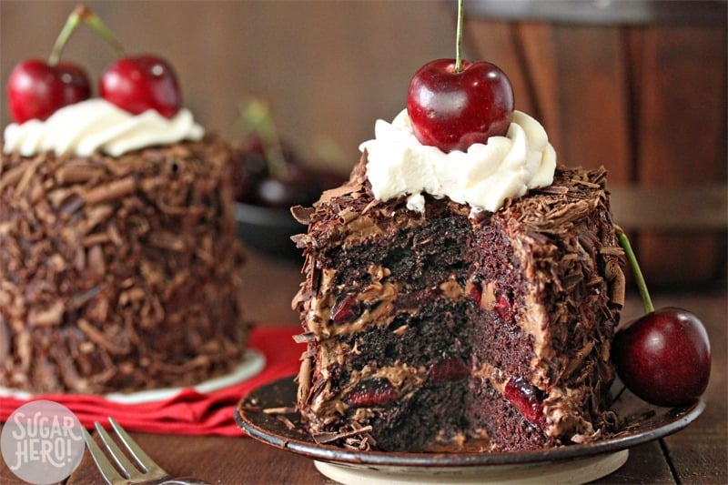 Black Forest Mini Cakes | From SugarHero.com Black Forest Mini Cakes | From SugarHero.com