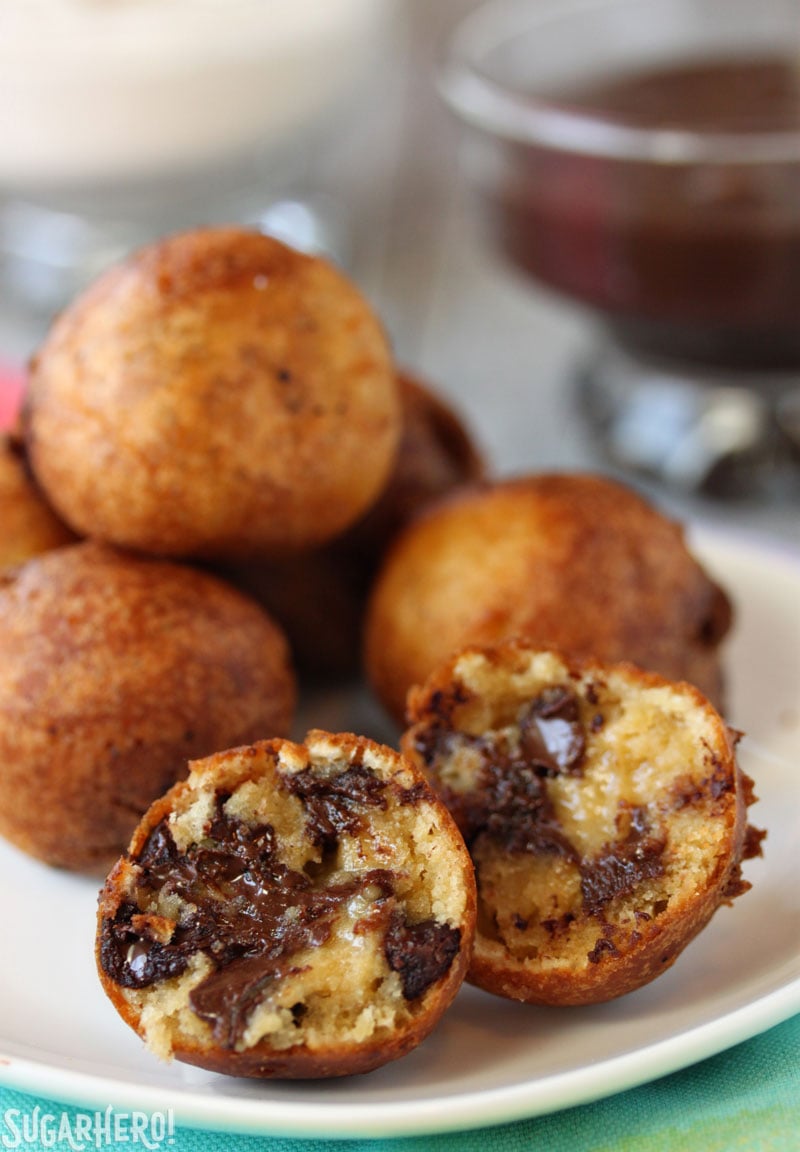 Deep Fried Chocolate Chip Cookie Dough | From SugarHero.com Deep Fried Chocolate Chip Cookie Dough | From SugarHero.com