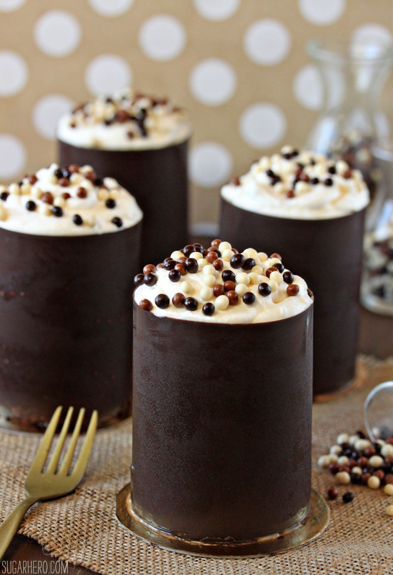 Banana Bread Tiramisu in an edible chocolate shell! | From SugarHero.com Banana Bread Tiramisu | From SugarHero.com