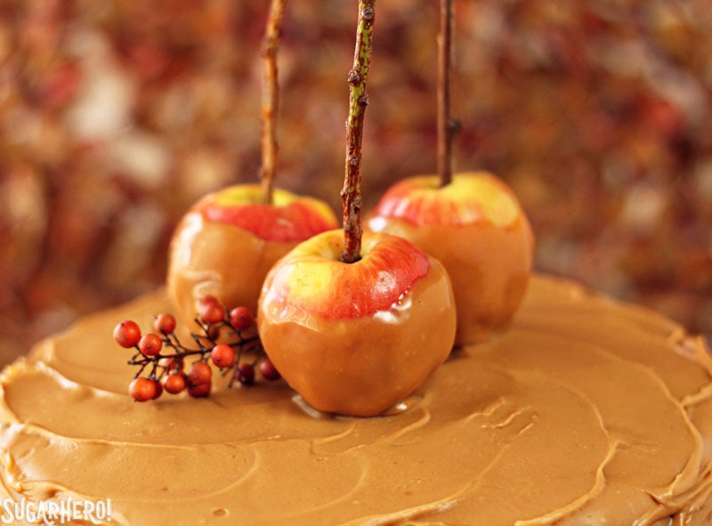 Caramel Apple Cake | From SugarHero.com