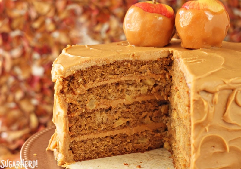 Caramel Apple Cake | From SugarHero.com