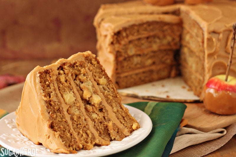 Caramel Apple Cake | From SugarHero.com