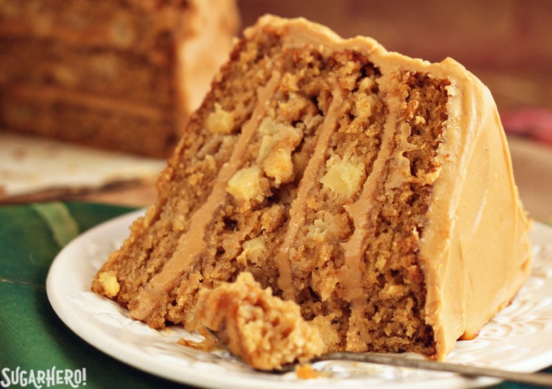 Caramel Apple Cake | From SugarHero.com