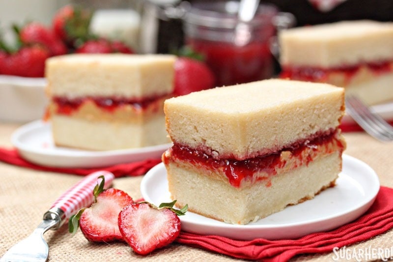 Peanut Butter and Jelly Sandwich Cake | From SugarHero.com