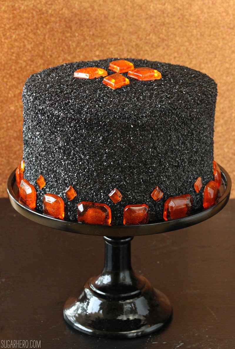 Devil's Food Cake with Pumpkin Butterscotch Frosting | From SugarHero.com