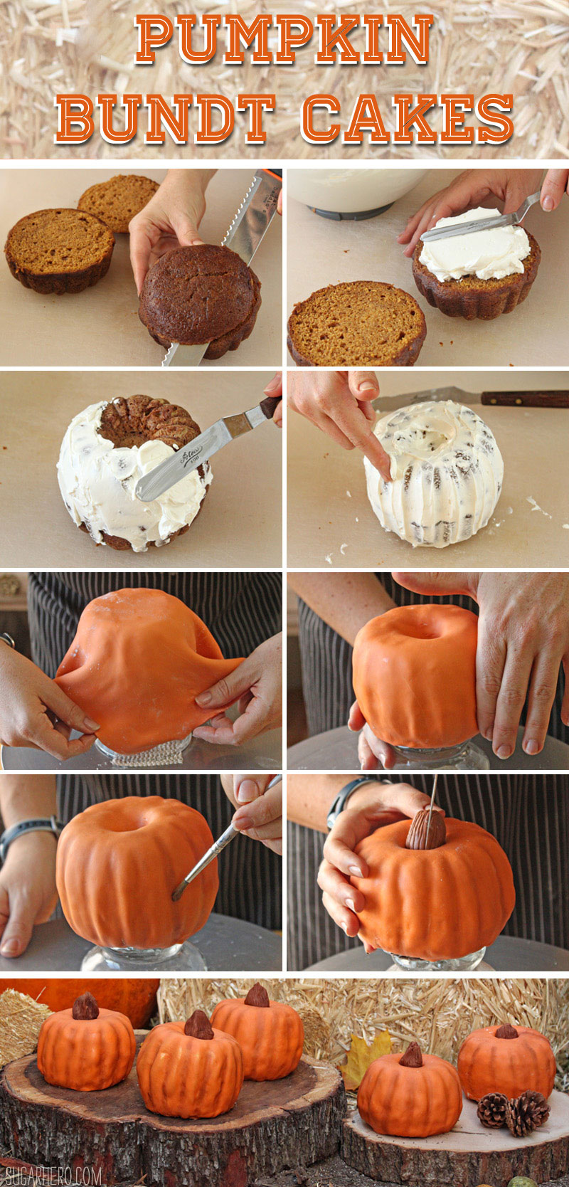 How to Make Pumpkin Bundt Cakes | From SugarHero.com