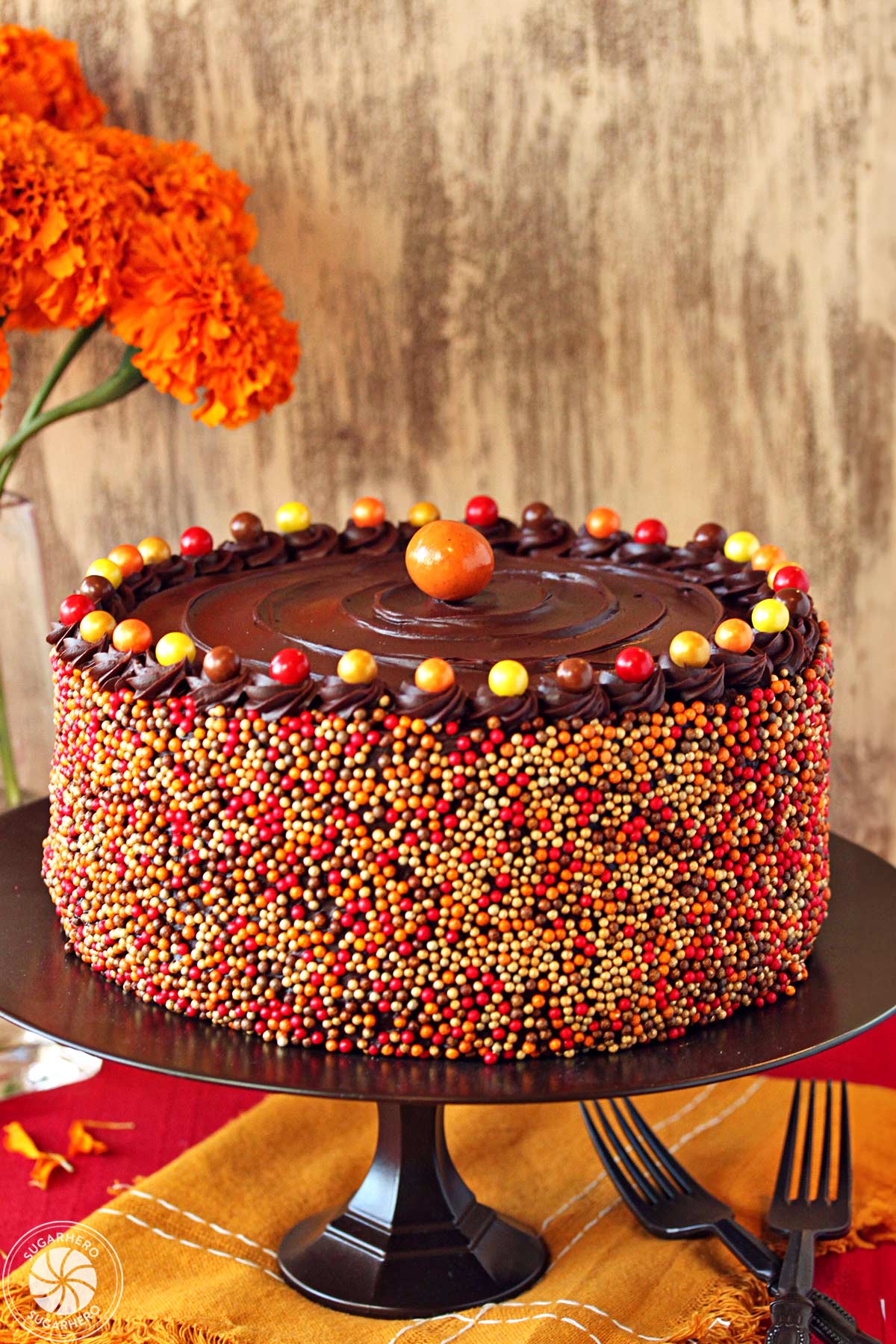 Pumpkin Layer Cake | From SugarHero.com