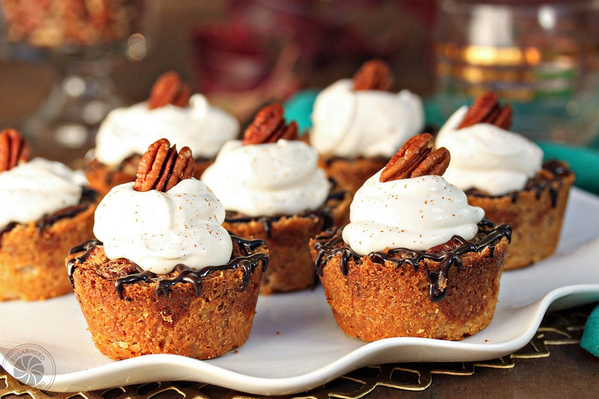 Mini Pecan Pies | From SugarHero.com