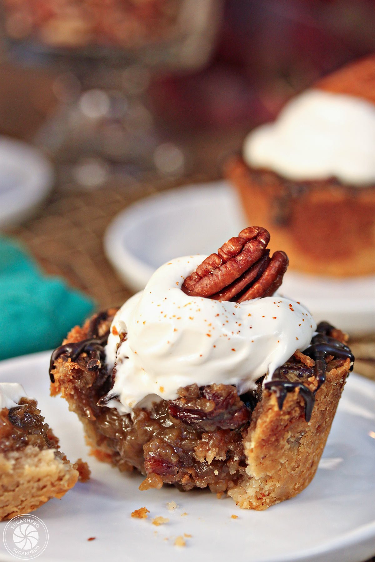 Mini Pecan Pies | From SugarHero.com