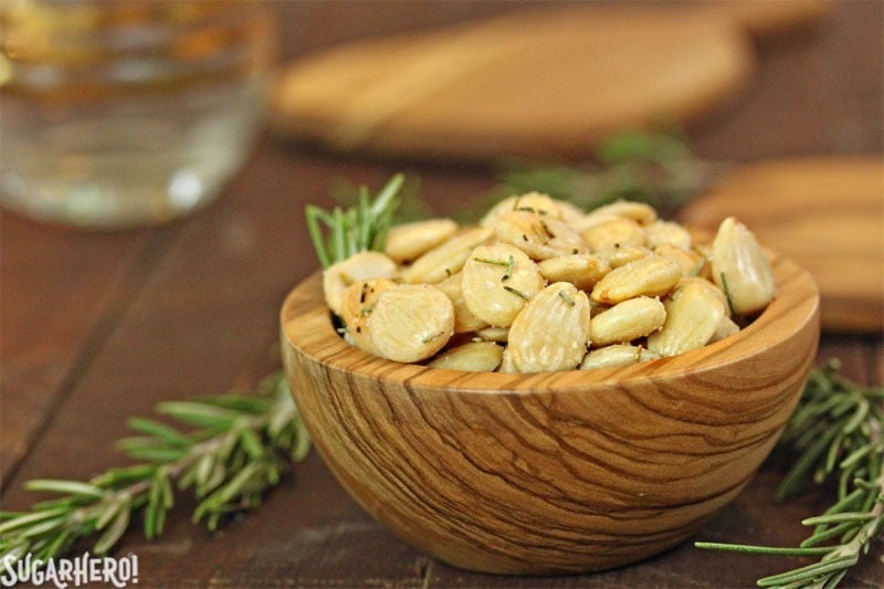 Rosemary Almond Blondies | From SugarHero.com