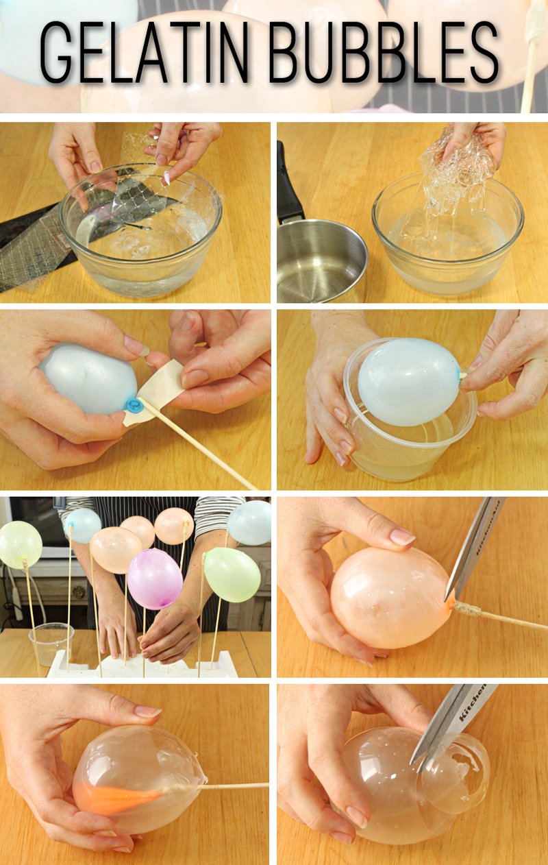 How to Make Snow Globe Cupcakes with Gelatin Bubbles | From SugarHero.com