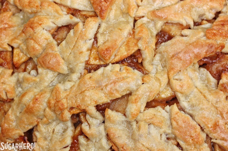 Salted Caramel Apple and Pear Pie | From SugarHero.com